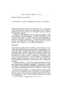 Młodzież a przystosowanie się do otoczenia = Adolescents and the process of adapting to the environment