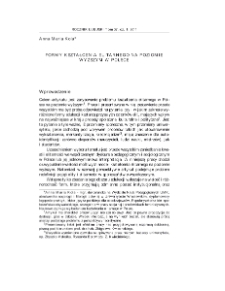 Formy kształcenia elitarnego na poziomie wyższym w Polsce = Elite form of higher education in Poland