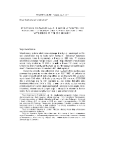 Strategie rozwoju nauki i szkół wyższych do roku 2020 i dyskusja o reformie szkolnictwa wyższego w Polsce 2008-2011 = Strategies for the development of science and universities to 2020 and discussion on higher education reform in Poland (2008-2011)
