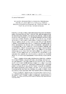 Wyjazdy studentów w ramach programu Erasmus jako instytucjonalna forma przedłużonego moratorium. Przyczynek do tezy o "kryzysie ćwierćwiecza" = Students` Exchange within the Erasmus Programme as an Institutional Form of the Extended Moratorium. Contribution to the Thesis of Quarter-Century Crisis
