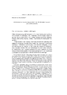 Studencki ruch naukowy w systemie nauki akademickiej = Student scientific movement in academic study system