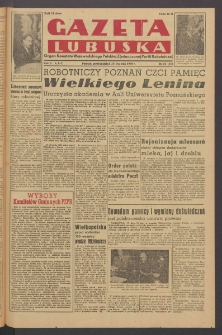 Gazeta Lubuska : organ Komitetu Wojew&oacute;dzkiego Polskiej Zjednoczonej Partii Robotniczej R. II Nr 22 (24 stycznia 1949). - Wyd. ABC