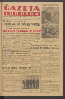 Gazeta Lubuska : organ Komitetu Wojew&oacute;dzkiego Polskiej Zjednoczonej Partii Robotniczej R. II Nr 34 (4 lutego 1949). - Wyd. ABC