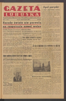 Gazeta Lubuska : organ Komitetu Wojew&oacute;dzkiego Polskiej Zjednoczonej Partii Robotniczej R. II Nr 70 (12 marca 1949). - Wyd. ABC