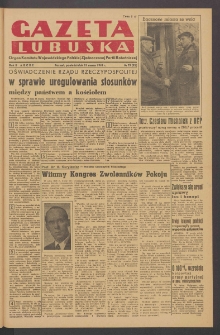 Gazeta Lubuska : organ Komitetu Wojew&oacute;dzkiego Polskiej Zjednoczonej Partii Robotniczej R. II Nr 79 (21 marca 1949). - Wyd. ABCDEF