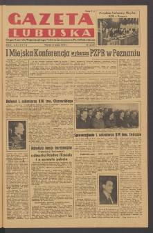 Gazeta Lubuska : organ Komitetu Wojew&oacute;dzkiego Polskiej Zjednoczonej Partii Robotniczej R. II Nr 86 [właść. 87] (29 marca 1949). - Wyd. ABCDEFG