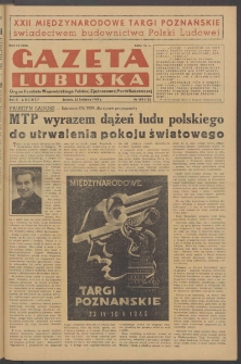 Gazeta Lubuska : organ Komitetu Wojew&oacute;dzkiego Polskiej Zjednoczonej Partii Robotniczej R. II Nr 109 (23 kwietnia 1949). - Wyd. ABCDEF