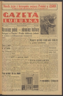 Gazeta Lubuska : organ Komitetu Wojew&oacute;dzkiego Polskiej Zjednoczonej Partii Robotniczej R. II Nr 112 (26 kwietnia 1949). - Wyd. ABCD