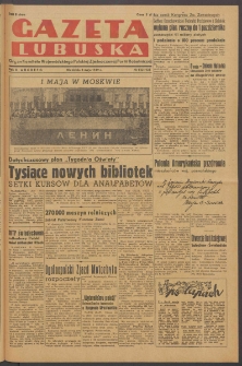 Gazeta Lubuska : organ Komitetu Wojew&oacute;dzkiego Polskiej Zjednoczonej Partii Robotniczej R. II Nr 123 (8 maja 1949). - Wyd. ABCDEFG