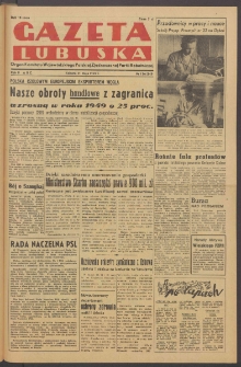 Gazeta Lubuska : organ Komitetu Wojew&oacute;dzkiego Polskiej Zjednoczonej Partii Robotniczej R. II Nr 136 (21 maja 1949). - Wyd. ABC