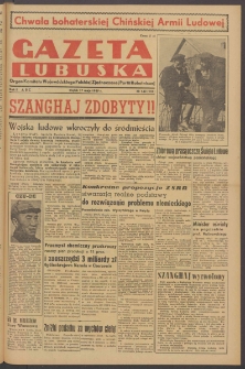Gazeta Lubuska : organ Komitetu Wojew&oacute;dzkiego Polskiej Zjednoczonej Partii Robotniczej R. II Nr 142 (27 maja 1949). - Wyd. ABC
