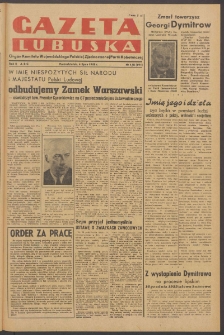 Gazeta Lubuska : organ Komitetu Wojew&oacute;dzkiego Polskiej Zjednoczonej Partii Robotniczej R. II Nr 178 (4 lipca 1949). - Wyd. ABC