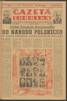Gazeta Lubuska : organ Komitetu Wojew&oacute;dzkiego Polskiej Zjednoczonej Partii Robotniczej R. II Nr 196 (22 lipca 1949). - Wyd. ABCD
