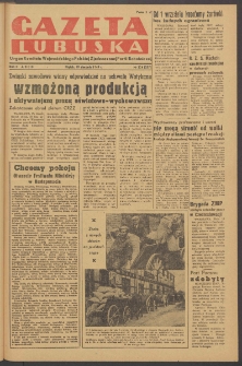 Gazeta Lubuska : organ Komitetu Wojew&oacute;dzkiego Polskiej Zjednoczonej Partii Robotniczej R. II Nr 224 (19 sierpnia 1949). - Wyd. ABCD