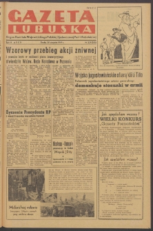 Gazeta Lubuska : organ Komitetu Wojew&oacute;dzkiego Polskiej Zjednoczonej Partii Robotniczej R. II Nr 229 (24 sierpnia 1949). - Wyd. ABCD
