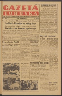 Gazeta Lubuska : organ Komitetu Wojew&oacute;dzkiego Polskiej Zjednoczonej Partii Robotniczej R. II Nr 252 (16 września 1949). - Wyd. ABCD