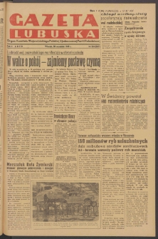 Gazeta Lubuska : organ Komitetu Wojewódzkiego Polskiej Zjednoczonej Partii Robotniczej R. II Nr 256 (20 września 1949). - Wyd. ABCD