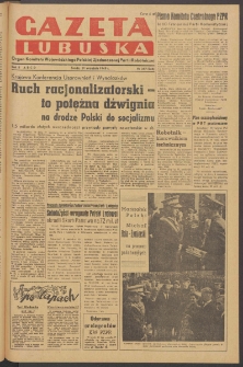 Gazeta Lubuska : organ Komitetu Wojew&oacute;dzkiego Polskiej Zjednoczonej Partii Robotniczej R. II Nr 257 (21 września 1949). - Wyd. ABCD
