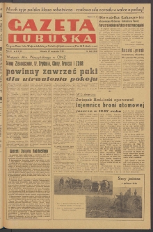 Gazeta Lubuska : organ Komitetu Wojewódzkiego Polskiej Zjednoczonej Partii Robotniczej R. II Nr 263 (27 września 1949). - Wyd. ABCD