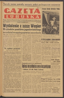 Gazeta Lubuska : organ Komitetu Wojew&oacute;dzkiego Polskiej Zjednoczonej Partii Robotniczej R. II Nr 265 (29 września 1949). - Wyd. ABCD