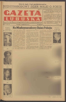 Gazeta Lubuska : organ Komitetu Wojew&oacute;dzkiego Polskiej Zjednoczonej Partii Robotniczej R. II Nr 268 (2 października 1949). - Wyd. ABCD