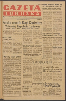 Gazeta Lubuska : organ Komitetu Wojew&oacute;dzkiego Polskiej Zjednoczonej Partii Robotniczej R. II Nr 272 (6 października 1949). - Wyd. ABCD