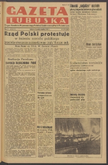 Gazeta Lubuska : organ Komitetu Wojew&oacute;dzkiego Polskiej Zjednoczonej Partii Robotniczej R. II Nr 274 (8 października 1949). - Wyd. ABCD