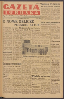 Gazeta Lubuska : organ Komitetu Wojew&oacute;dzkiego Polskiej Zjednoczonej Partii Robotniczej R. II Nr 291 (25 października 1949). - Wyd. ABCDEFG