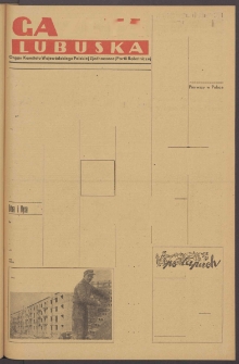 Gazeta Lubuska : organ Komitetu Wojew&oacute;dzkiego Polskiej Zjednoczonej Partii Robotniczej R. II Nr 303 (6 listopada 1949). - Wyd. ABCD