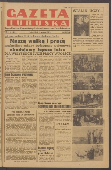 Gazeta Lubuska : organ Komitetu Wojew&oacute;dzkiego Polskiej Zjednoczonej Partii Robotniczej R. II Nr 339 (12 grudnia 1949). - Wyd. ABCD