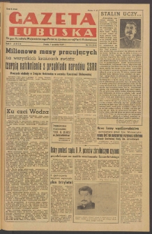 Gazeta Lubuska : organ Komitetu Wojew&oacute;dzkiego Polskiej Zjednoczonej Partii Robotniczej R. II Nr 334 (7 grudnia 1949). - Wyd. ABCD