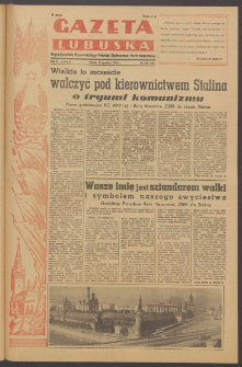 Gazeta Lubuska : organ Komitetu Wojew&oacute;dzkiego Polskiej Zjednoczonej Partii Robotniczej R. II Nr 350 (23 grudnia 1949). - Wyd. ABCD