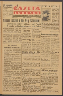 Gazeta Lubuska : organ Komitetu Wojew&oacute;dzkiego Polskiej Zjednoczonej Partii Robotniczej R. II Nr 347 (20 grudnia 1949). - Wyd. ABCD