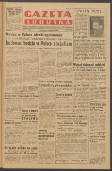 Gazeta Lubuska : organ Komitetu Wojew&oacute;dzkiego Polskiej Zjednoczonej Partii Robotniczej R. II Nr 346 (19 grudnia 1949). - Wyd. ABCDE