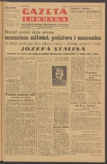 Gazeta Lubuska : organ Komitetu Wojew&oacute;dzkiego Polskiej Zjednoczonej Partii Robotniczej R. II Nr 342 (15 grudnia 1949). - Wyd. ABCD
