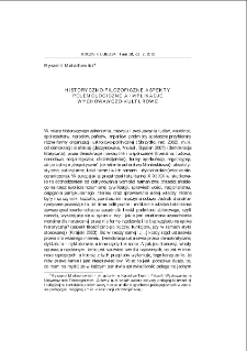 Historyczno-filozoficzne aspekty polemologiczne a implikacje wychowawczo-kulturowe = Historical and philospophical polemological aspects and educational and cultural implications