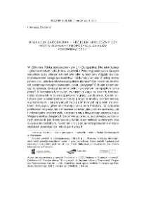 Migracja zarobkowa - problem społeczny czy indywidualny? Propozycja analizy porównawczej = Labour migration - social or individual problem? The proposal of comparative analysis