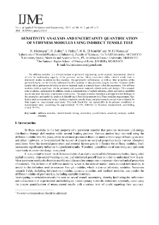 Sensitivity analysis and uncertainty quantification of stiffness modulus using indirect tensile test