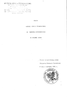 Statut Wyższej Szkoły Pedagogicznej im. Tadeusza Kotarbińskiego w Zielonej Górze [1991]