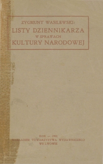 Listy dziennikarza w sprawach kultury narodowej - przedmowa