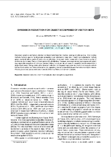 Dimension reduction for objects composed of vector sets