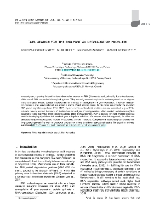 Tabu search for the RNA partial degradation problem