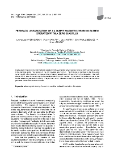 Feedback linearization of an active magnetic bearing system operated with a zero-bias flux