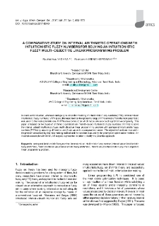 A comparative study on interval arithmetic operations with intuitionistic fuzzy numbers for solving an intuitionistic fuzzy multi-objective linear programming problem