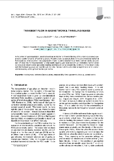 Transient flow in gas networks: Traveling waves