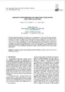 Quadratic performance analysis of switched affine time-varying systems