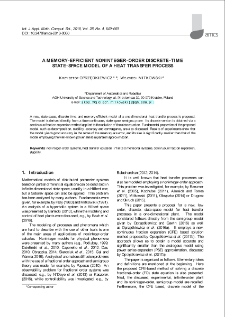 A memory-efficient noninteger-order discrete-time state?space model of a heat transfer process