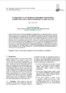 A case study in text mining of discussion forum posts: Classification with bag of words and global vectors