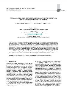 Parallelizing user-defined functions in the ETL workflow using orchestration style sheets
