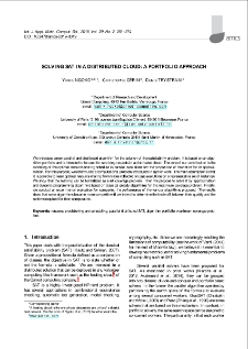 Solving SAT in a distributed cloud: A portfolio approach